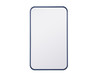 Evermore Soft Corner Blue Rectangular Mirror (MR801830BL)