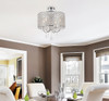 Elegant Furniture and Lighting Elise 17 Inch Flush Mount In Chrome (LD710F17C)