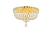 Tranquil 6 Light Gold Flush Mount Clear Royal Cut Crystal (V2528F16G/RC)