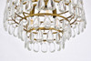 Elegant Furniture and Lighting Mila 16 Inch Pendant In Brass (1102D16BR)