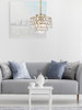 Elegant Furniture and Lighting Mila 16 Inch Pendant In Brass (1102D16BR)