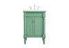 24 Inch Single Bathroom Vanity In Vintage Mint (VF13024VM)