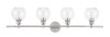 Collier 4 Light Chrome And Clear Glass Wall Sconce (LD2322C)