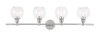Collier 4 Light Chrome And Clear Glass Wall Sconce (LD2322C)
