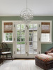 Elegant Furniture and Lighting Geneva 6 Light Polished Nickel Chandelier Silver Shade (1130D32PN-SS/RC)