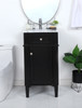 18 Inch Single Bathroom Vanity In Black (VF12518BK)