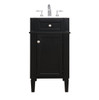 18 Inch Single Bathroom Vanity In Black (VF12518BK)