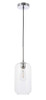 Collier 1 Light Chrome And Clear Glass Pendant (LD2276C)