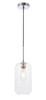 Collier 1 Light Chrome And Clear Glass Pendant (LD2276C)