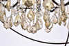 Geneva 18 Light Rustic Intent Chandelier Golden Teak (Smoky) Royal Cut Crystal (1130G43RI-GT/RC)
