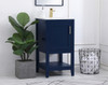 Elegant Furniture and Lighting 18 Inch Single Bathroom Vanity In Blue (VF16018BL)