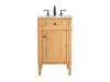 21 Inch Single Bathroom Vanity In Natural Wood (VF12521NW)