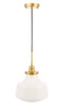 Elegant Furniture and Lighting Lyle 1 Light Brass And Frosted White Glass Pendant (LD6263BR)