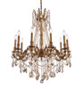 Elegant Furniture and Lighting Rosalia 10 Light French Gold Chandelier Golden Teak (9210D28FG-GT/RC)