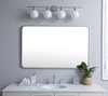 Soft Corner Metal Rectangular Mirror 30X48 Inch In Silver (MR803048S)