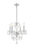 Elegant Furniture and Lighting Elle Collection Pendant D17In H18In Lt:4 Chrome Finish  (LD7834D17C)