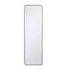 Soft Corner Metal Rectangular Mirror 18X60 Inch In Silver (MR801860S)