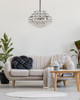 Elegant Furniture and Lighting Savannah 20 Inch Pendant In Black (1106D20BK)