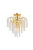 Falls 4 Light Gold Flush Mount With Clear Crystal (V6801F16G/RC)