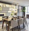 Elegant Furniture and Lighting Weston 6 Lights Pendant In Satin Gold (2066D32SG)