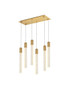 Elegant Furniture and Lighting Weston 6 Lights Pendant In Satin Gold (2066D32SG)