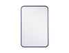 Evermore Soft Corner Blue Rectangular Mirror (MR802030BL)