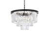 Sydney 9 Light Matte Black Chandelier Clear Royal Cut Crystal (1231D26MB/RC)