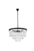 Sydney 9 Light Matte Black Chandelier Clear Royal Cut Crystal (1231D26MB/RC)