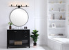 Elegant Furniture and Lighting Gene 4 Light Black And Clear Glass Wall Sconce (LD2320BK)