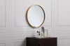 Metal Frame Round Mirror 18 Inch In Brass (MR4818BR)