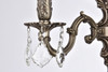 Monarch 2 Light Pewter Wall Sconce Clear Royal Cut Crystal (9602W10PW/RC)