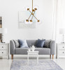 Elegant Furniture and Lighting Axl 24 Inch Pendant In Brass With Clear Shade (LD656D24BR)