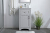 Elegant Furniture and Lighting 18 Inch Single Bathroom Vanity In Grey (VF17018GR)