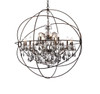 Geneva 18 Light Dark Bronze Chandelier Silver Shade (Grey) Royal Cut Crystal (1130G43DB-SS/RC)