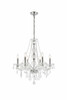 Verona 6 Light Chrome Chandelier Clear Royal Cut Crystal (V7856D24C/RC)