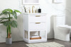 24 Inch Single Bathroom Vanity In White (VF19224WH)