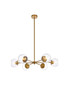 Briggs 30 Inch Pendant In Brass With Clear Shade (LD644D30BR)