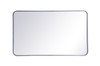 Soft Corner Metal Rectangular Mirror 24X40 Inch In Silver (MR802440S)