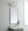Soft Corner Metal Rectangular Mirror 20X36 Inch In Silver (MR802036S)