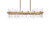 Serena 42 Inch Crystal Rectangle Chandelier In Satin Gold (2200G42SG)