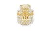 Corona 2 Light Gold Wall Sconce Clear Royal Cut Crystal (V8949W12G/RC)