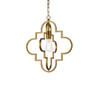 Elegant Furniture and Lighting Sandara 1 Light Pendant In Brass (LD7063D16BR)