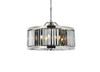 Chelsea 8 Light Polished Nickel Chandelier Silver Shade (Grey) Royal Cut Crystal (1233D28PN-SS/RC)