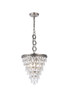 Nordic 3 Light Antique Silver Pendant Clear Royal Cut Crystal (1219D13AS/RC)