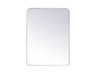 Evermore Soft Corner White Rectangular Mirror (MR802432WH)