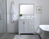 Elegant Furniture and Lighting Aqua Rectangle Vanity Mirror 24 Inch In Grey (VM22436GR)
