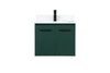 24 inch Single bathroom vanity in green with backsplash (VF44524MGN-BS)