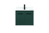 24 inch Single bathroom vanity in green with backsplash (VF44524MGN-BS)