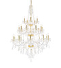 Verona 25 Light Gold Chandelier Clear Royal Cut Crystal (V7825G43G/RC)