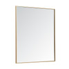 Metal Frame Rectangle Mirror 36 Inch In Brass (MR43640BR)